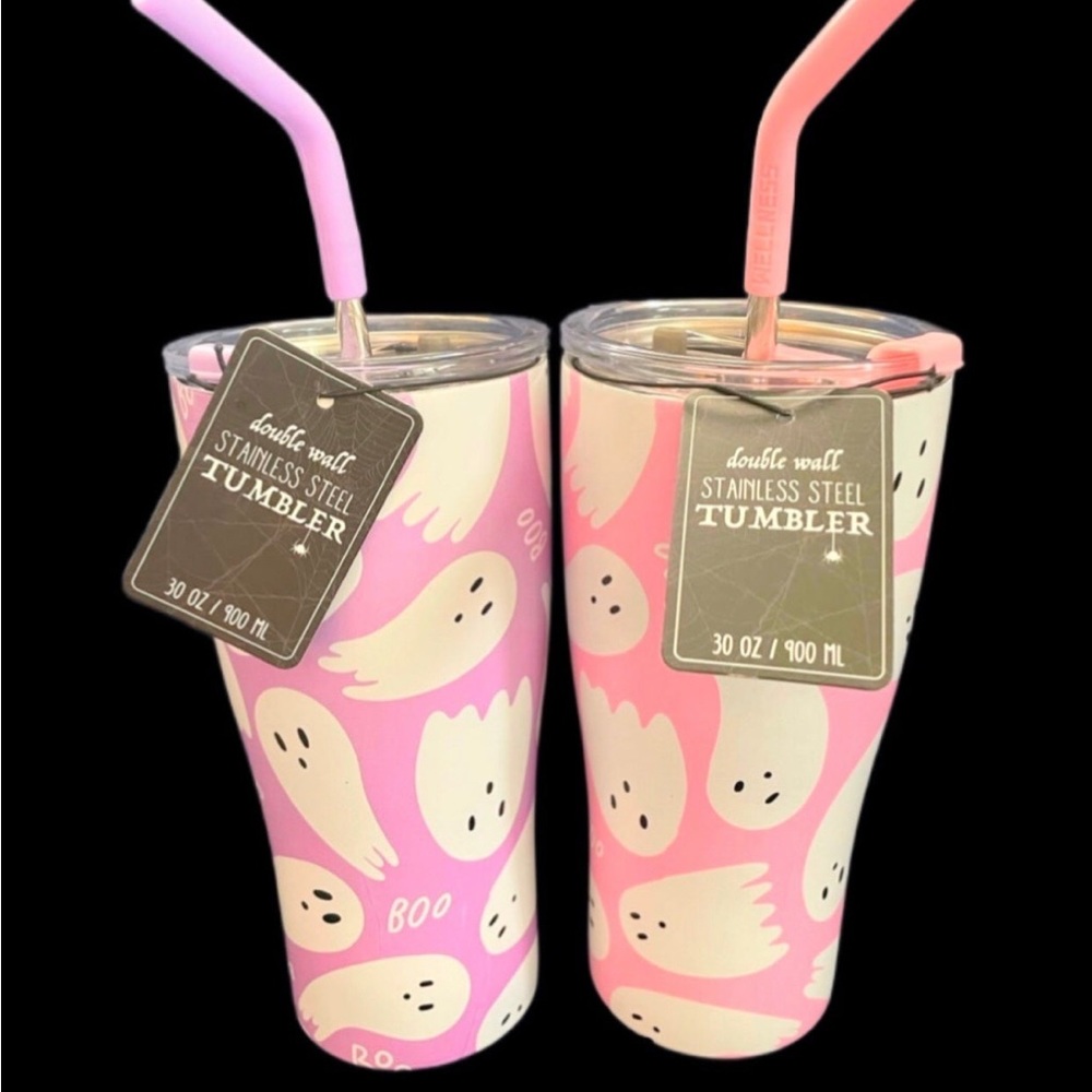 New BOO Ghost Purple and Pink Tumbler